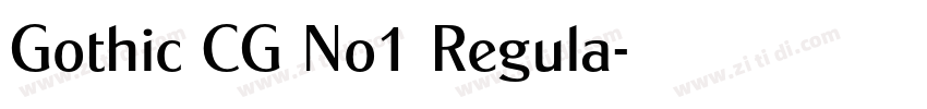 Gothic CG No1 Regula字体转换